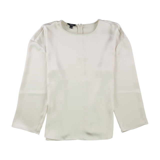 Alfani Blouse chandail-Over Unie pour Femmes, Blanc Cassé, Grand