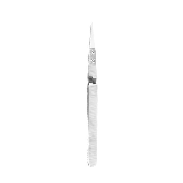 FlyFlise Stainless Stee Tweezer with Anti-Static Acid Resistant Reverse Ceramic Precise Clamping Head