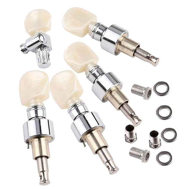 Clavijas de afinación Baoblaze para Banjo sintonizador de botón plateado 5 piezas