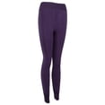 thumbnail image 4 of Mallas térmicas para mujer, de invierno, leggings con cálido, suave, opaco, fuerte, elástico, 92,5 cm Morado Hugo Polainas forradas de vellón para mujer, 4 of 9