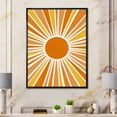 thumbnail image 2 of Designart 'Minimal Bright Shining Orange Sun Rays I' Modern Framed Canvas Wall Art Print, 2 of 5