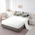 thumbnail image 5 of Homewish Rustic Farmhouse Horse 7-Piece Bedding Comforter Set,Classic Geometric Checkered King Bedding Sets,Watercolor Splatter Ink Bed Sheets For Boys Teens,Breathable Home Decor, 5 of 8