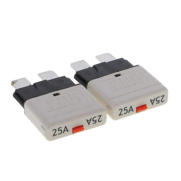 2 fusibles de repuesto de 12 V para fusibles automotrices estándar. 25