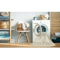 thumbnail image 2 of Ahgly Company Machine Washable Indoor Square Contemporary Peach Beige Area Rugs, 3' Square, 2 of 7