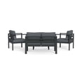 thumbnail image 6 of Tortuga Outdoor Lakeview Aluminum 4 Piece Conversation Set with Loveseat, 2 Chairs and Coffee Table, Gray, 6 of 12