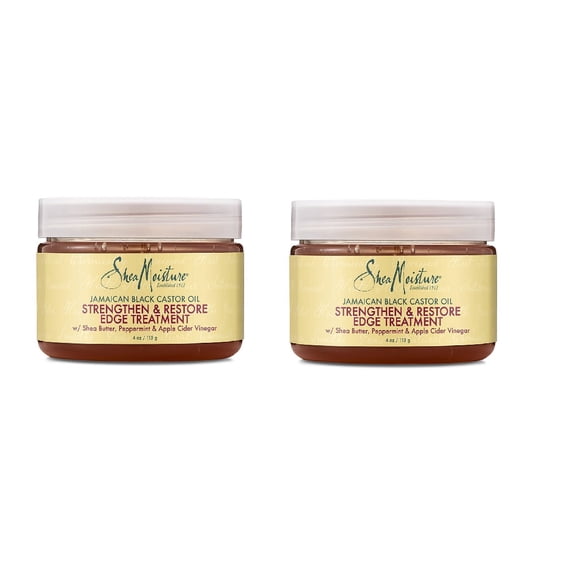 2 Pack SheaMoisture Jamaican Black Castor Oil Strengthen & Restore Edge Treatment, 4oz