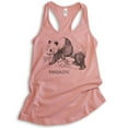 thumbnail image 1 of Pandastic Tank Top, Ladies Racerback Tank Top, Panda Bear Tank, Bear Tank, Desert Pink, Large, 1 of 3