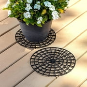 Patio & Deck Floor Protector (Set of 4) 12 inches Perfect Plant Trivet to Prevent Rot and Damage on Deck or Patio Floors Short Potted Plant Stand