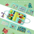 thumbnail image 2 of Montessori Busy Board Quiet Flower para 1 a 3 años con pesca, 2 of 7