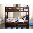 thumbnail image 6 of Leo & Lacey Mid-Century Wood Full Over Full Trundle Bunk Bed in Walnut, 6 of 8