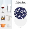 thumbnail image 5 of Leather Coasters with Heat-resistant for Drinks, Cartoon Cute Rainbow White Horse -标题2 Round Shape, 5 of 5