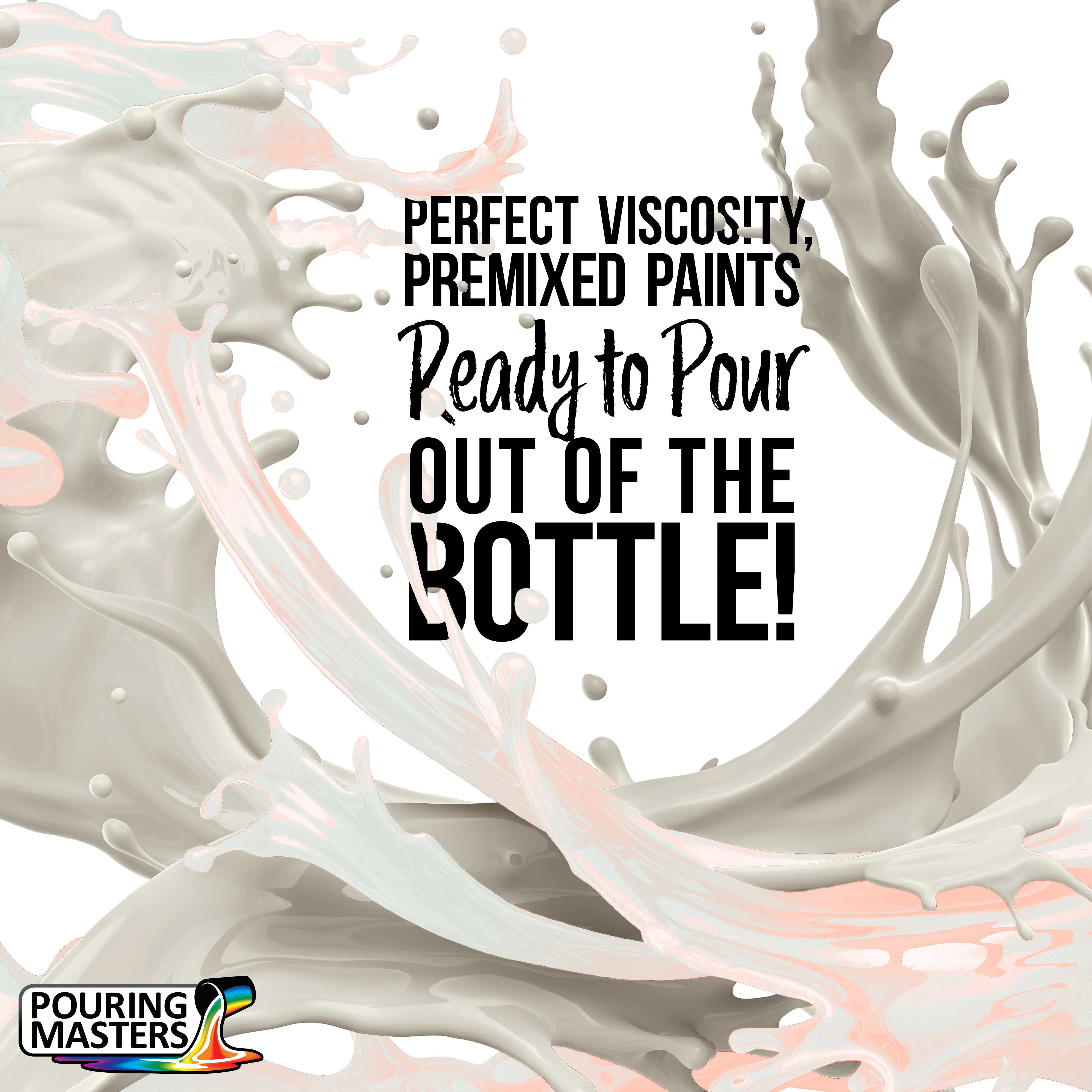 Pouring Masters Red Interference Pearl Special Effects Pouring Paint - Quart Bottle - Acrylic Ready to Pour Pre-Mixed Water Based for Canvas, Wood, Paper, Crafts, Tile, Rocks and More