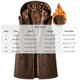 thumbnail image 4 of XUNKUSGA Womens Vest Winter Thick Warm Sherpa Fleece Lined Hooded Vest Women Cozy Warm Plush Full Zip Sleeveless Jacket Soft Cotton Mid‑Length Casual Outerwear with Pockets,Brown,Size M, 4 of 9
