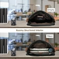 thumbnail image 7 of Canvas Messenger Bag 13. 5" Laptop Bag for Men Women for School Work Travel - Black, 7 of 7