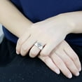thumbnail image 5 of Wide Band Heavy Big Solitaire 3.5 Carat CZ Womens Stainless Steel Wedding Ring - Size 6, 5 of 5