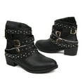 thumbnail image 3 of 2024 New Square Heel Women Motorcycle Boots Rivet Zip Design Ankle Boot for Women Street Style Female Shoes Size 43 Western Boot, 3 of 6