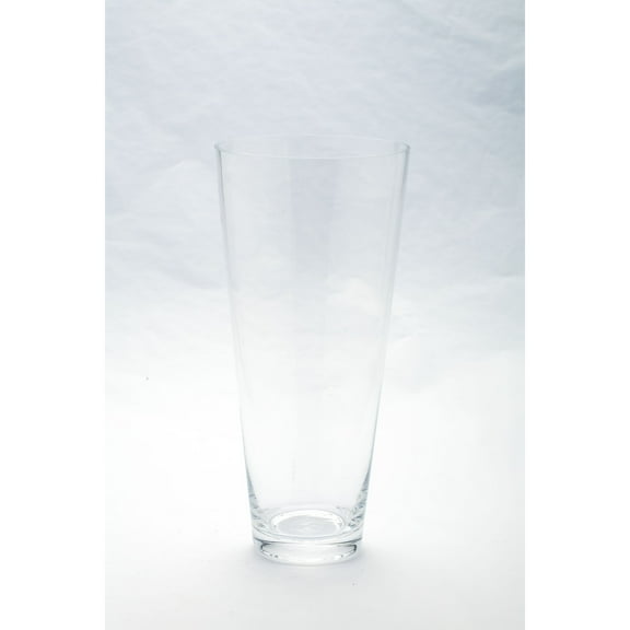CC Home Furnishings 12.5" Clear Solid Cylindrical Shaped Glass Vase