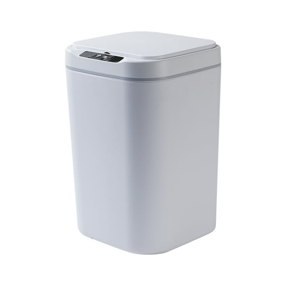 Generic 18L Touch-free Trash Cans Smart Knock Induction Trash Bin Automatic Garbage Can Infrared Motion Sensor with Lid for Car Kitchen Bathroom Office Bedroom