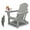 Gray, variant on Folding Plastic Adirondack Chair Plastic Adirondack Chairs Weather Resistant Patio Chairs with Cup Holder