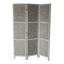 Milton Green Stars Zane 3-Panel Room Divider, Gray