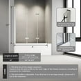 thumbnail image 6 of Bathtub Shower Door, Semi-Frameless Bypass 48"W x 55"H Foldable Hinged Bathtub Glass Door 1/4" Tempered Glass Shower Door with Explosion-Proof Film Stainless Steel Chrome, 6 of 8