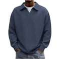 thumbnail image 2 of DayScoop Casual T-Shirt for Men Long Sleeve T Shirt Big & Tall Fall Fashion Solid Color Breathable Versatile Pullover Tops Plus Size, 2 of 6
