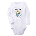 thumbnail image 2 of iDzn It's 5 A.M. Somewhere Funny Rompers, Newborn Baby Unisex Bodysuits, Infant Jumpsuits, Toddler Kids Long Sleeve Oufits (White, 6-12 Months), 2 of 5
