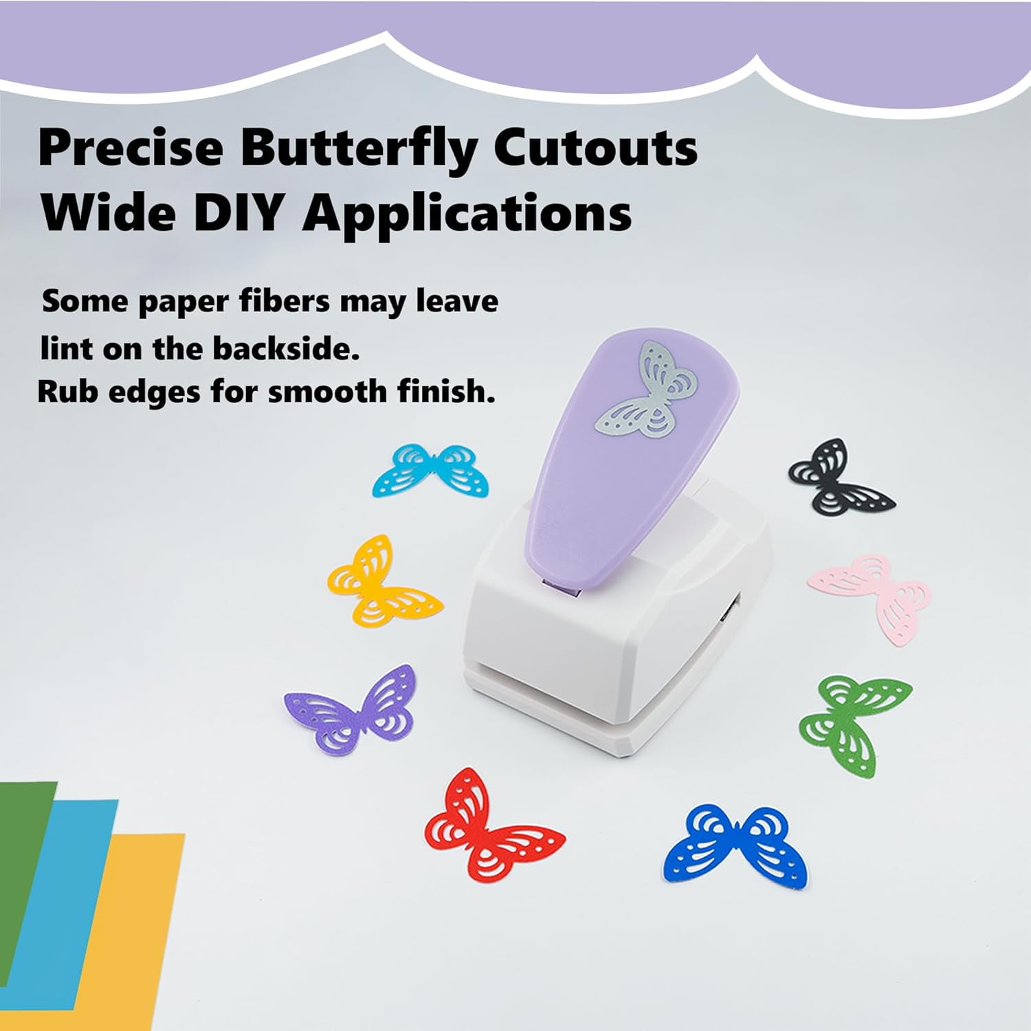 ABCISI Large Heavy-Duty Butterfly Craft Hole Punch, DIY Scrapbooking Tool for Cardstock and Paper Crafts, Decorative Cutouts, Easy-to-Use, Durable Embossing Machine, Random Color, Exquisite