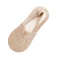 thumbnail image 2 of Lace Hollow Out Invisible No Show Socks Breathable Thin Non Slip Hidden Liner Socks Elegant Soft Boat Socks For Flats Loafers Daily Matching Khaki, 2 of 5