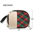 thumbnail image 3 of Women's Fashionable Crossbody Chain Shoulder Bag Deep Green Tartan Plaid, 3 of 9
