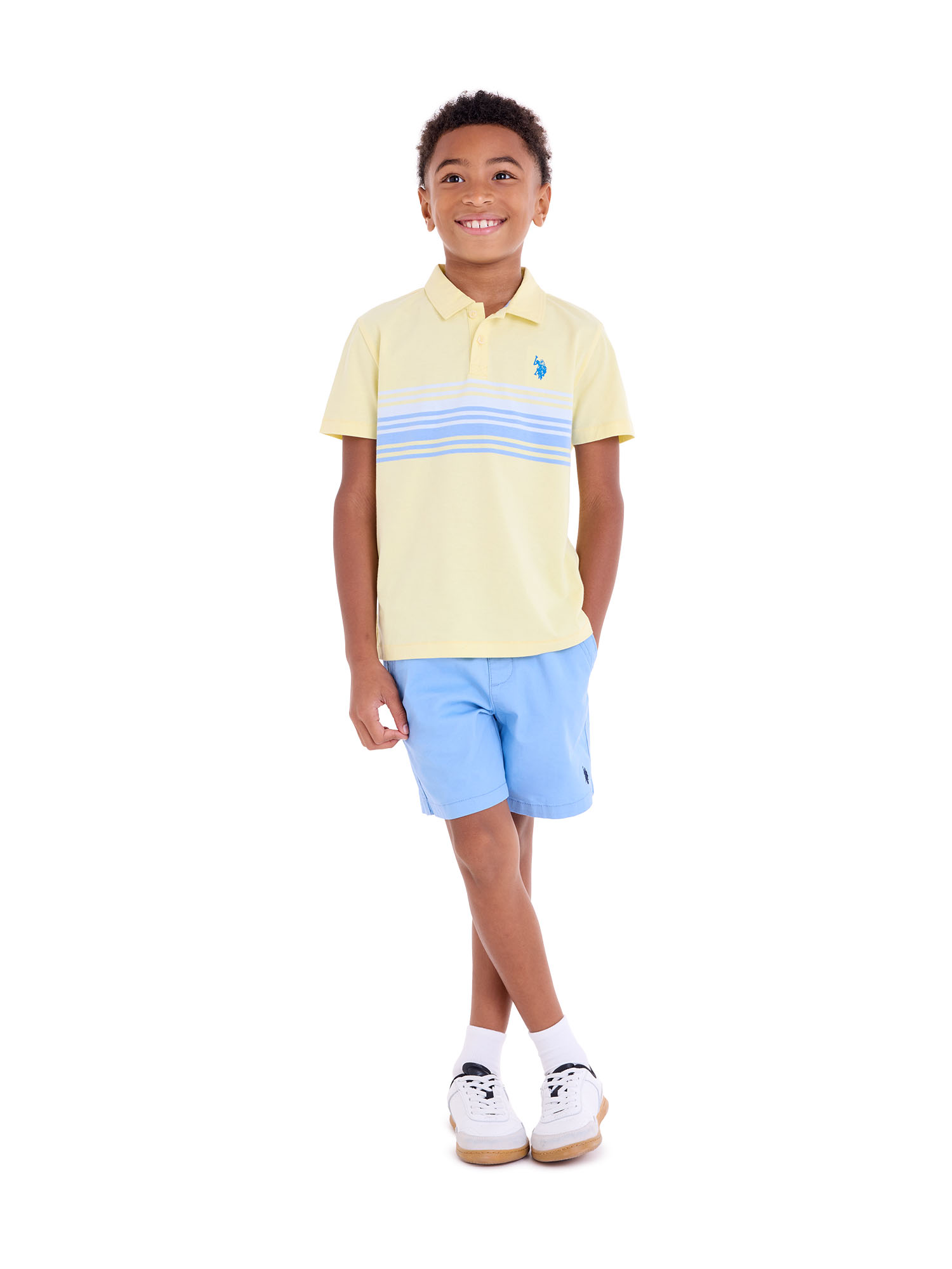 U.S. Polo Assn. Boys Chest Stripe Jersey Polo, Sizes 4-18