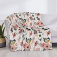 thumbnail image 3 of Yiaed Rose Flowers Print Blanket Throw Blanket Soft Cozy Flannel Blanket for Home Bed Sofa Couch Chair-80"x60", 3 of 6