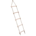 thumbnail image 6 of Outdoor Climbin Kids Playhouse Wood 5 Rungs Rope Climbing Ladder Toy, 6 of 6