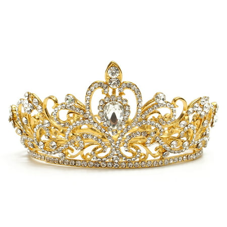 Meigar Crystal Rhinestone King Crown Tiara Wedding Pageant Bridal Headpiece Jewelry