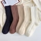 thumbnail image 2 of Xiao Hua Los calcetines de lana para mujer en color beige son adecuados para botas de montaña, calcetines de trabajo suaves de punto cálido y cómodos para el trabajo de invierno, 2 pares, 2 of 5