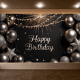 thumbnail image 5 of Metallic Balloons Birthday Banner Star Decorations Happy Birthday Celebration Backdrop for Party Celebration Indoor Event Decorations, 5 of 8