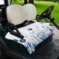 thumbnail image 2 of Golf Cart Seat Covers for 2 Seater, Blue Floral Spring Soft Microfiber Cart Seat Towel Blanket, Summer Botanical Pastoral Absorbent Breathable Non Slip Bench Seats Protector for Golf Course 51"x31", 2 of 9