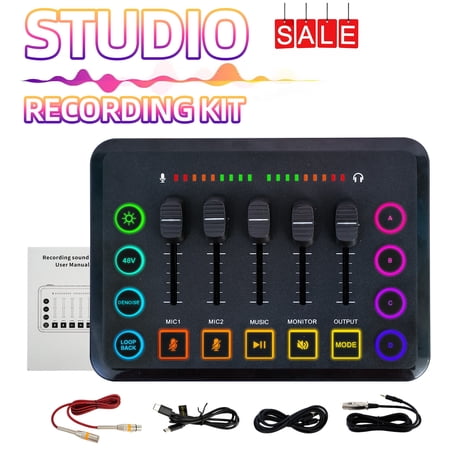Microphone for Podcast Equipment Bundle and Studio Recording Equipment, USB Microphone, F9 Microphone for Computer, Perfect for Recording Podcasts and Live Streaming