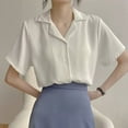 thumbnail image 4 of Short sleeve loose shirt for Women Shirts Womenswear Blouse, 4 of 6