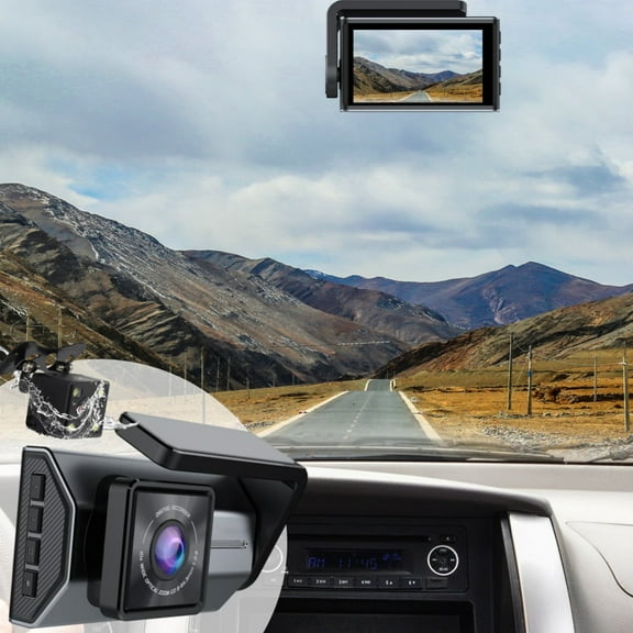 amlbb 1080P Front And Rear Camera GPS Dash Cam for Cars WIFI Car DVR Video Recorder Rear View Camera for Vehicle Parking Monitor on Clearance
