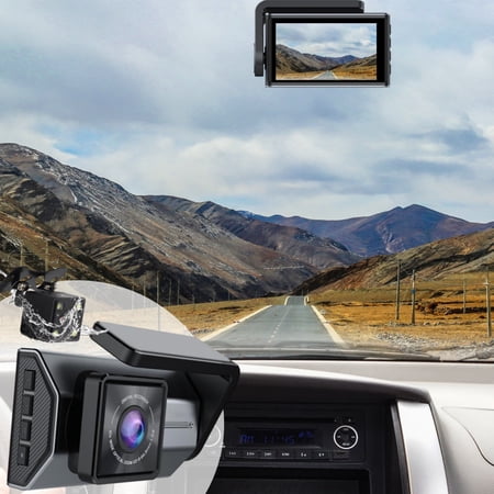 amlbb 1080P Front And Rear Camera GPS Dash Cam for Cars WIFI Car DVR Video Recorder Rear View Camera for Vehicle Parking Monitor on Clearance