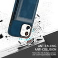 thumbnail image 6 of Case for Apple iPhone 12, Premium PU Leather with Credit Card Holder Wallet Cover Stand RFID Blocking Cell Accessories for iPhone 12 6.1 inch Cases for Men Women - Blue, 6 of 6