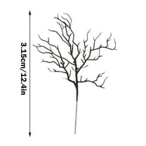 Virelaxpo 12-Pack Artificial Dried Tree Branches, 12.4 Inch Black Plastic Decor for Halloween, Wedding, Home Vase Filler