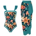 thumbnail image 2 of Traje de baño de una pieza estampado Traje de baño de dos piezas con falda de playa, 2 of 6