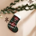 thumbnail image 7 of Daiia Wonderful Time Christmas Print Christmas Stocking，18"Large Knitted Xmas Stocking for Kids, Family Stocking for Fireplace Christmas Holiday Party Decoration, 7 of 7