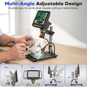 BEBANG 7 Coin Microscope for Adults, 1080P Ips Digital Microscope with 8 Adjustable LED Lights, 2 Flexible Side Lights, PC View Compatible with Windows, Ios, 32GB