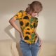 thumbnail image 3 of Balery Sunflowers 7 Body de cuello redondo de manga corta para mujer Tops de manga corta Tops básicos-XX-Large, 3 of 7
