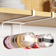 thumbnail image 1 of Organizador de tapa de vaso, ganchos de almacenamiento de tapa de taza doble, soporte de tapa colgante, sin adhesivo y sin taladros, organizador de tapa de taza de metal que ahorra espacio para cocina, 1 of 6