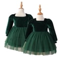 thumbnail image 4 of KYAIGUO Baby Kids Girls Spring Fall Dress Toddler Pullover Long Sleeve A-line Princess Dresses Party Tulle Dresses for Little Girls,Sizes 9M-4Y, 4 of 8