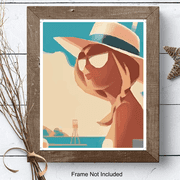 Coastal Wall Art Prints - 11x17 Unframed Beach Poster - Vibrant Pop Art Decor for Girls’ Room & Modern Spaces